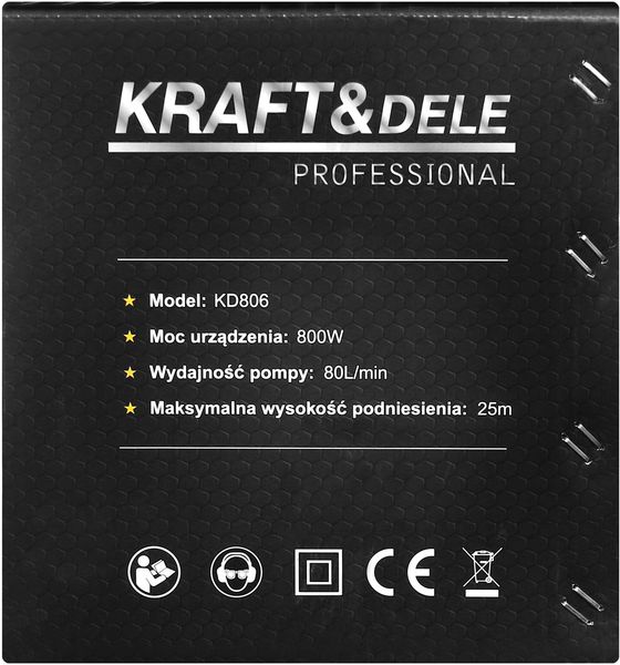 pompa do wody 800w 80l/min kd806 zdjęcie 14