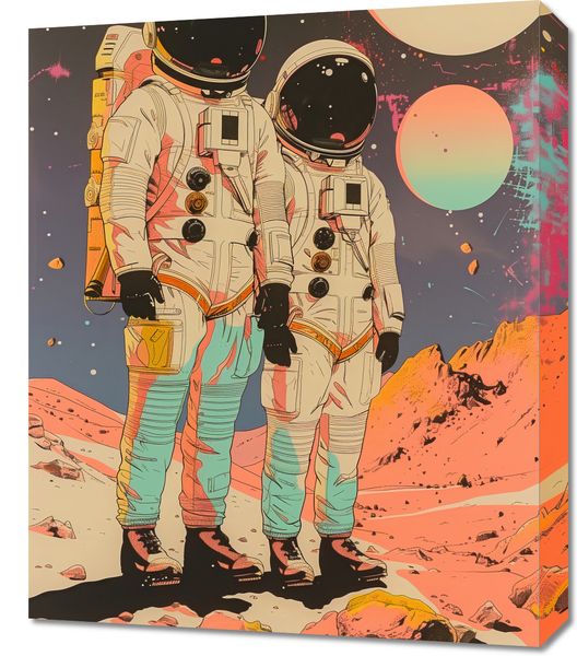 Obraz 50x60cm Astrounauci Kosmonauci zdjęcie 1