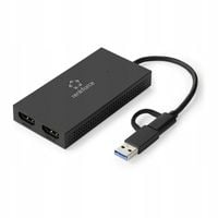 Adapter HDMI stacja dokująca HUB Przejściówka z USB do Dual HDMI 4K