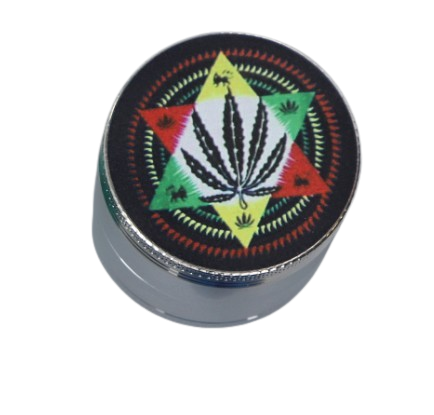 Czerwony Młynek do Tytoniu CBD Grinder Rasta Star– Liść Konopi w Gwieździe na Arena.pl
