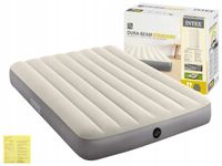 Materac Dmuchany Welurowy Dwuosobowy Łóżko 137x191x25 Intex 64102