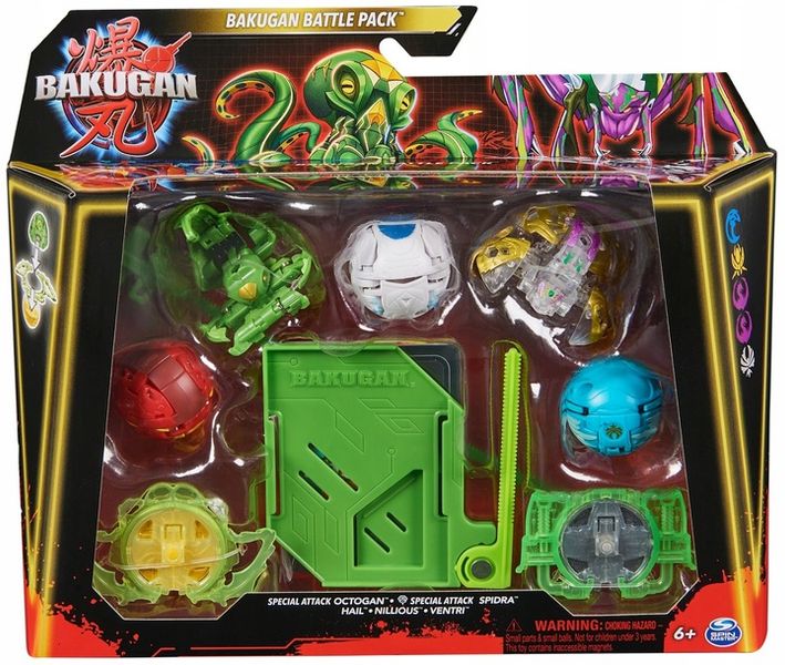 BAKUGAN SPECIAL ATTACK OCTOGAN SPECIAL ATTACK SPIDRA 5-PAK zdjęcie 2