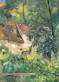 Plakat 13x18cm House of Père Lacroix, Paul Cezanne Vintage Salon