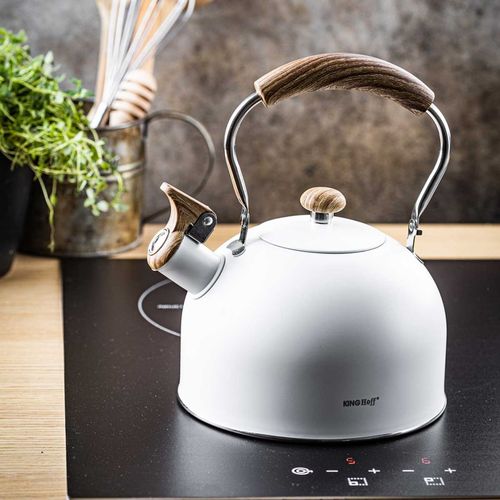 czajnik 2,5l z gwizdkiem kinghoff kh-1860 biały na Arena.pl