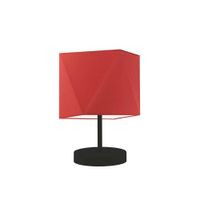 Lampka PASADENA abażur czerwony stelaż czarny