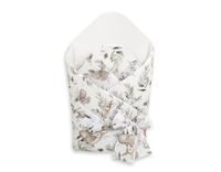 Rożek dla niemowląt z wiązaniem 2w1 usztywniany i miękki - woodland olive