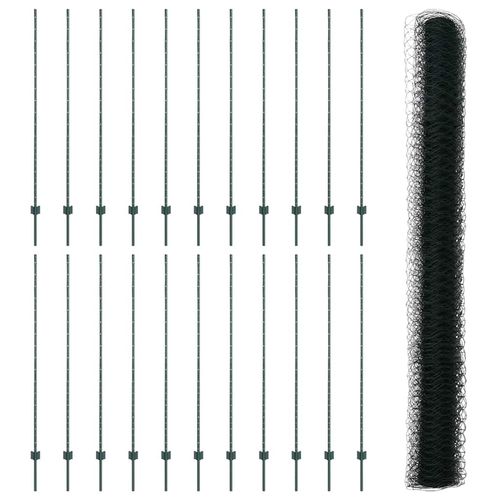 Ogrodzenie z słupkami Zielony 1.5 x 50 m Stal na Arena.pl