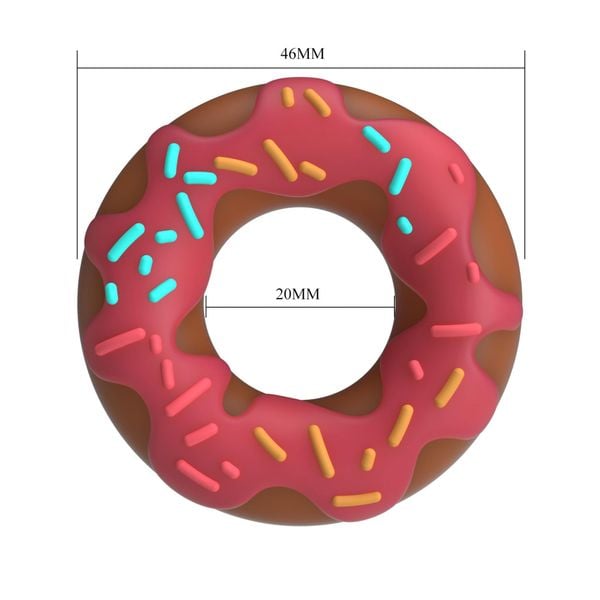 Pretty Love Berry Super Donut Silicone Cock Ring zdjęcie 6