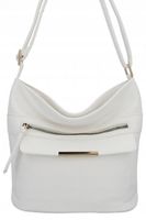 Herisson - torebka worek kieszonka na zamek biały 1052L2092