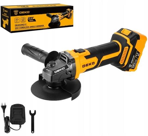 SZLIFIERKA KĄTOWA AKUMULATOROWA KĄTÓWKA AKUMULATOR DEKO + 3 TARCZE na Arena.pl