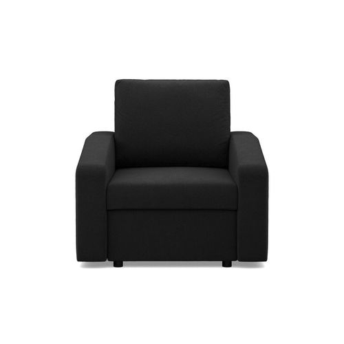 Fotel wypoczynkowy, BLOM, Mikrofaza, 83x92x85 cm, czarny | TYLETEGOTU na Arena.pl