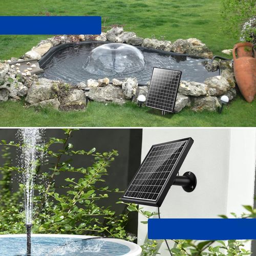 UŻYWANE Pompa solarna do stawu 20W Biling 875 L/h z filtrem i 2m wężem na Arena.pl