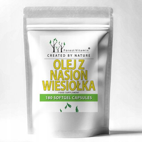 MOCNY OLEJ Z NASION WIESIOŁKA GLA 9% LA 85% + WITAMINA E 180 kapsułek na Arena.pl