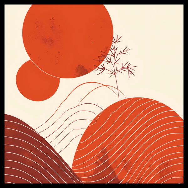 Plakat 40x40cm Ciepło Czerwieni zdjęcie 2
