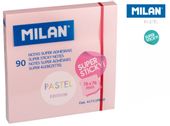 KARTECZKI SAMOPRZYLEPNE 76X76MM PASTEL RÓŻOWE  MILAN 8411574089933