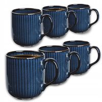 Zestaw KUBKÓW do kawy Kubki Altom Design Reactive Stripes 400 ml 6 SZTUK