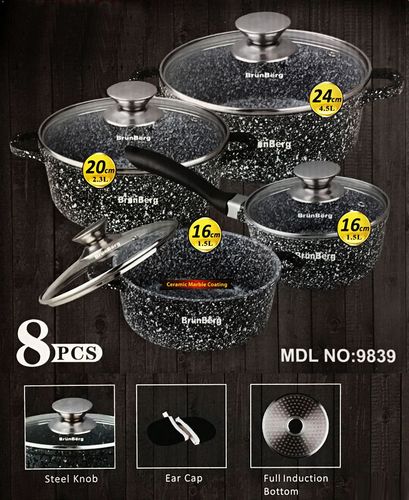 Garnki granitowe BRUNBESTE 8 ele [BB-4778] na Arena.pl