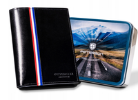 duży, skórzany portfel męski bez zapięcia - peterson