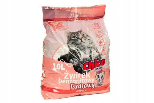 Żwirek Dla Kota Bentonitowy Drobny Zbrylający Compact Pudrowy 10L na Arena.pl