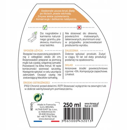 CZYSTY NAGROBEK 250ML STARWAX (43201) na Arena.pl