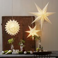 Gwiazda wisząca biała LACE 80 cm średnicy