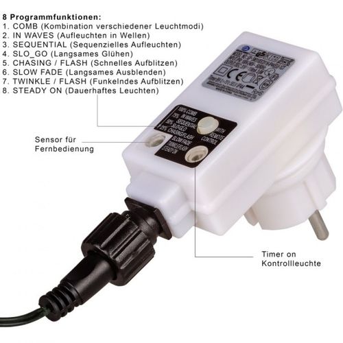 Lampki 200 LED kolorowe z programatorem na Arena.pl