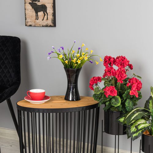 Wazon Ceramiczny Klepsydra  Szary flakon na Arena.pl