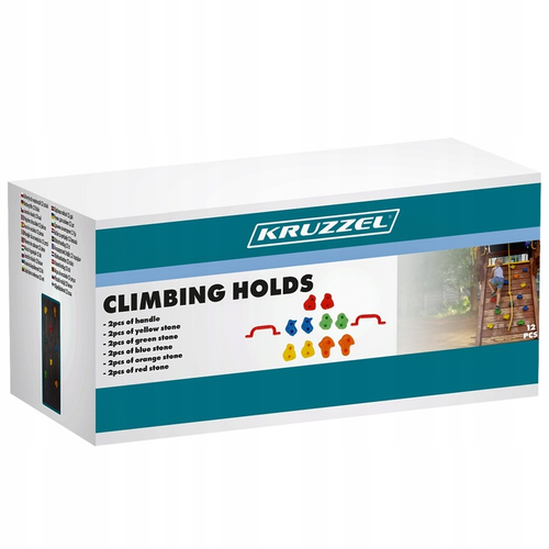 2X Kamienie Wspinaczkowe Uchwyty do Wspinaczki Duże dla Dzieci Zestaw Śruby na Arena.pl