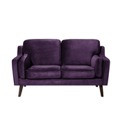Sofa 2-osobowa welurowa fioletowa LOKKA