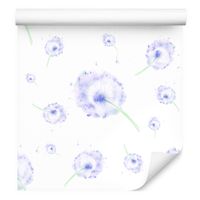 Tapeta do sypialni kolorowe dmuchawce kwiaty łąki