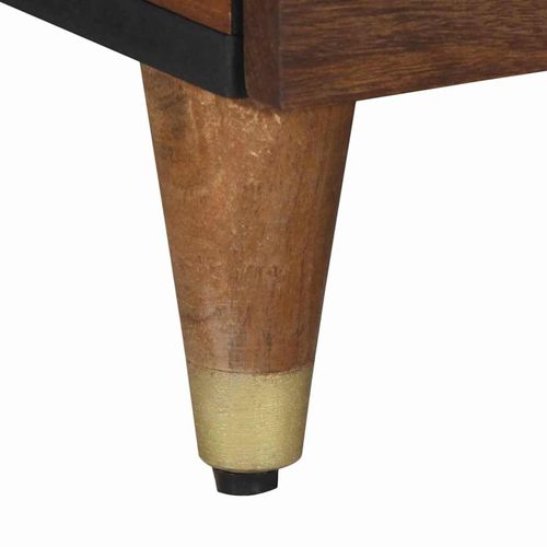 Stolik kawowy miodowy brąz 80 x 50 x 40 cm lite drewno mango na Arena.pl