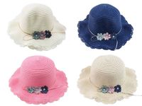 kapelusz damski młodzieżowy  z 3 kwiatkami