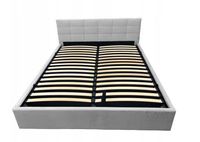 Łóżko tapicerowane 160x200 Modulo z pojemnikiem stelaż szare