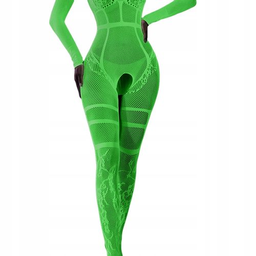 Bodystocking ŚWIECĄCE W CIEMNOŚCI Siateczka BIELIZNA DAMSKA na Arena.pl