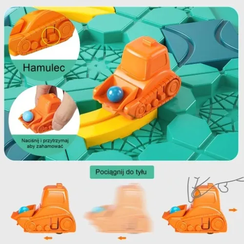 KREATYWNA ZABAWKA DLA DZIECI DROGA LABIRYNT SAMOCHÓD KLOCKI PLANSZOWA 24H = na Arena.pl