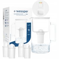 Szklany dzbanek filtrujący Wessper z licznikiem LED 3l + 5x Filtr wkład