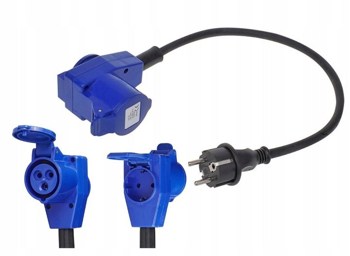 ADAPTER PRZEJŚCIÓWKA CAMPING REDUKCJA CEE NA WTYK zdjęcie 2