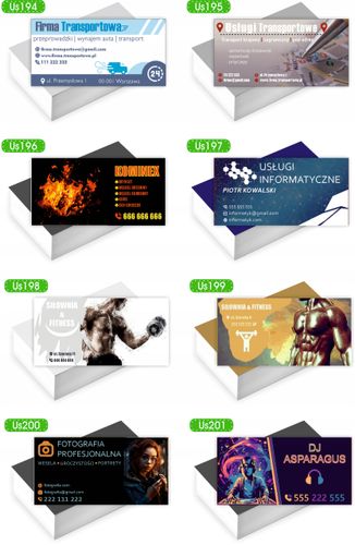 Wizytówki firmowe Foliowane 1000szt różne wzory KWIACIARNIA KWIATY na Arena.pl