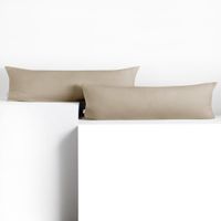 Poszewka na poduszkę wałek bawełna AMBER 20x145 2szt. j. brązowa DecoKing