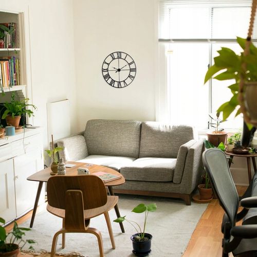 ZEGAR ŚCIENNY RETRO ELEKTRONICZNY CZARNY LOFT RZYMSKI 3D CICHY VINTAGE XXL na Arena.pl