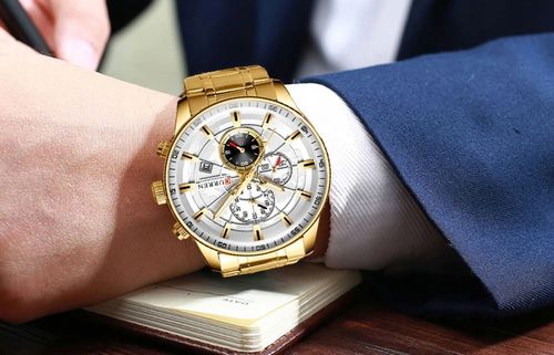 CURREN ELEGANCKI ZEGAREK MĘSKI DATOWNIK CHONOGRAF na Arena.pl