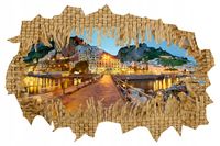 Naklejka samoprzylepna 3D dziura miasta widoki HIT