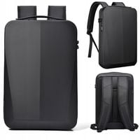 PLECAK MIEJSKI NA LAPTOPA WODOODPORNY BIZNESOWY USB SZYFR TSA IMITI CZARNY