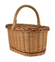 Wiklinowy koszyk NA ZAKUPY GRZYBY KOSZ na PIKNIK