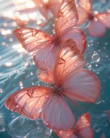 Plakat 40x50cm Świetliste Motyle