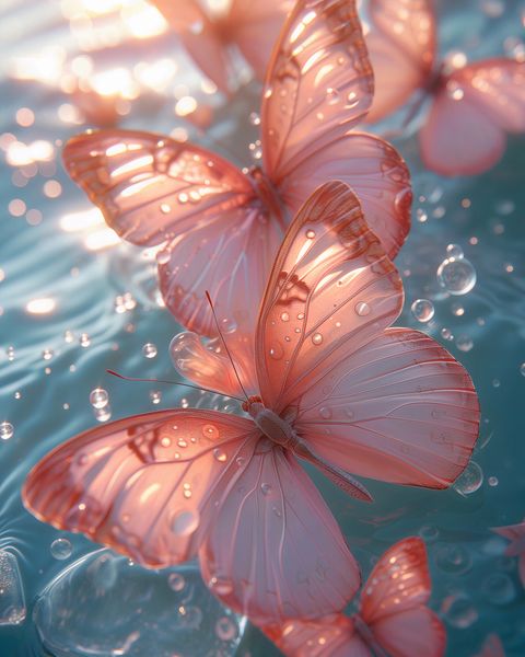 Plakat 40x50cm Świetliste Motyle zdjęcie 1