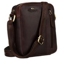 torba męska skórzana zapinana suwakiem - peterson