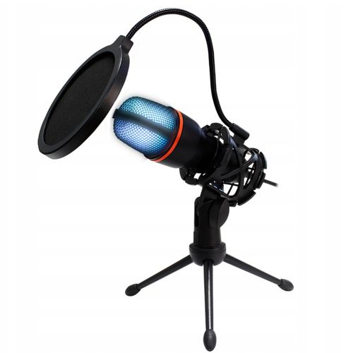 Mikrofon do Komputera Pojemnościowy GAMINGOWY Studyjny KARAOKE Filtr USB na Arena.pl