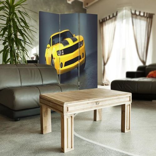 Parawan ozdobny, Żółte auto 110x150 na Arena.pl