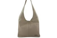 Modna torebka worek na szerokim uchwycie - Beżowa jasna